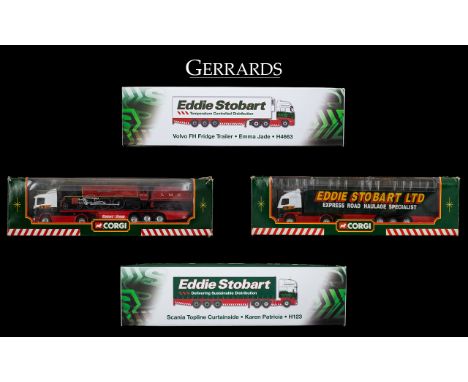 Corgi Eddie Stobart Collection Diecast Models ( 4 ) Four In Total - All with Boxes, The Diecast Models All In MInt Condition.