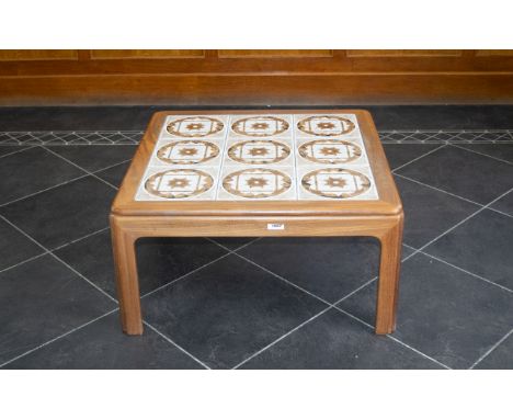 Contemporary Design Good Quality - Good Sized Square Shaped Solid Ash Tile Top Coffee Table, of Excellent Proportions - Pleas