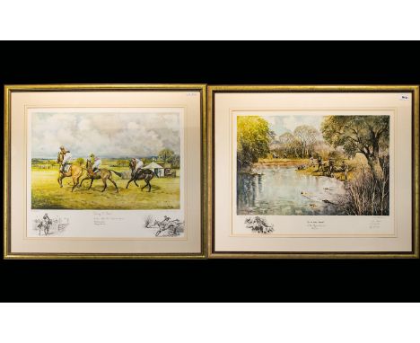 C.J Roche Artist Proof  No.5 '`On an April morning, The Three Counties Mink Hounds at Monklands 1983` Together with a Limited