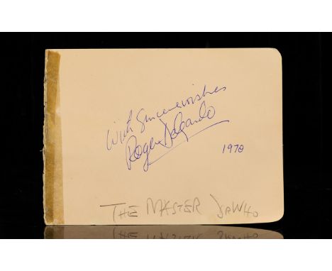 Roger Delgardo (Dr. Who - The Master) Autograph on a Page - dated 1970. 