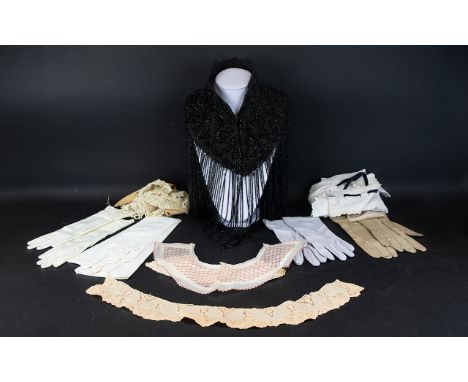 A Collection Of Antique And Vintage Beaded Collars And Accessories A Varied lot of late 19th and mainly early 20th century it