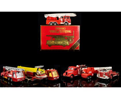 Diecast Models Interest - Collection Of Fire Engines. Eight In Total. To Include, Matchbox Models Of Yesteryear YS-9 1936 Ley