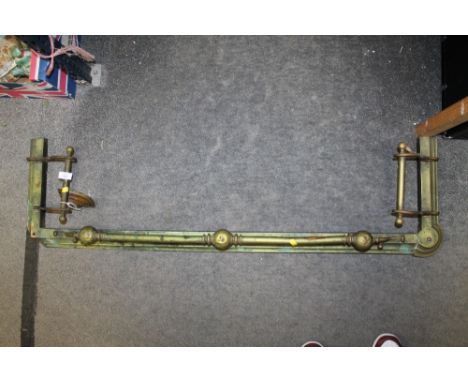 A VINTAGE BRASS FIRE FENDER A/F W- 135CM 