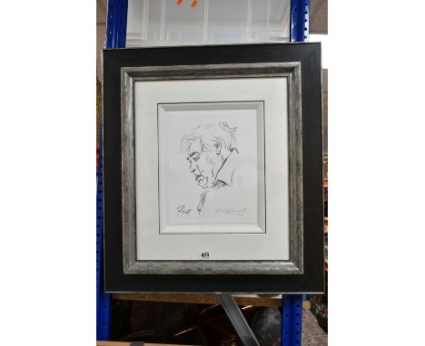 ROLF HARRIS (AUSTRALIA 1930-2023) 'SKETCH CLUB - CONCENTRATION', a signed limited edition print on paper depicting a portrait