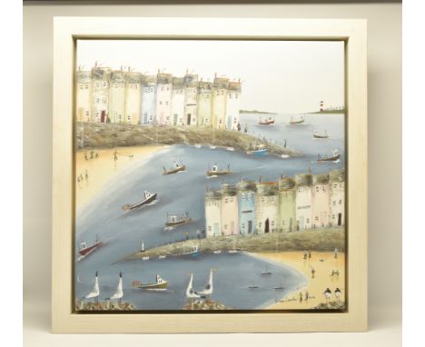 REBECCA LARDNER (BRITISH 1971) 'HOMES DEEP WATER', a signed limited edition box canvas print, a stylised depiction of a Corni