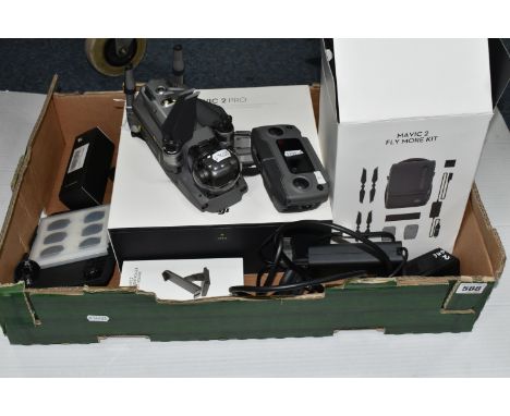 ONE BOX CONTAINING A MAVIC 2 PRO DRONE AND KIT, comprising a boxed DJI Mavic 2 Pro, model L1P, with original box and sleeve a