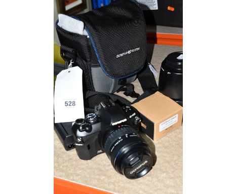 OLYMPUS PHOTOGRAPHIC EQUIPMENT ETC, comprising a E-410 camera 4/3 camera body, 17.5-45mm f3.5-5.6 zoom lens, 40-150 f3.5-4.5 