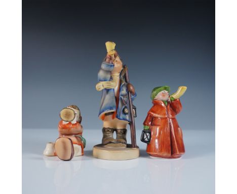 This charming 3-piece Goebel Hummel figurine set includes Hear Ye Hear Ye, Sitting Angel, and Horn Blower, each showcasing th