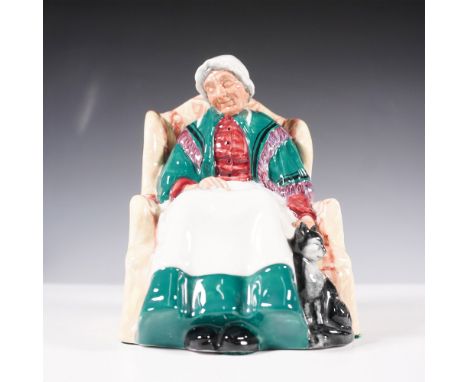 Royal Doulton porcelain figurine titled Forty Winks, model number HN1974. This charming figurine depicts an elderly woman doz