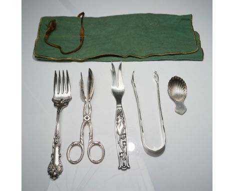 A refined 5-piece serving set featuring a mix of silverplated, EPNS (Electroplated Nickel Silver), and silver-toned utensils.