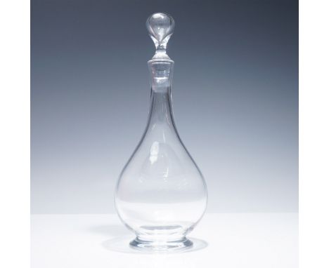 An elegant Baccarat Montaigne Non-Optic crystal decanter featuring a smooth, clear surface that exemplifies the brand's renow