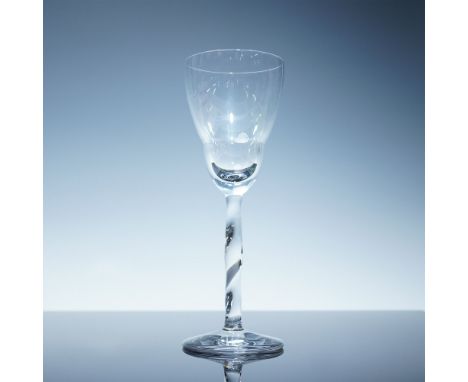 Refined and sculptural, this Baccarat crystal wine glass from the Stream collection features a twisted stem that catches and 