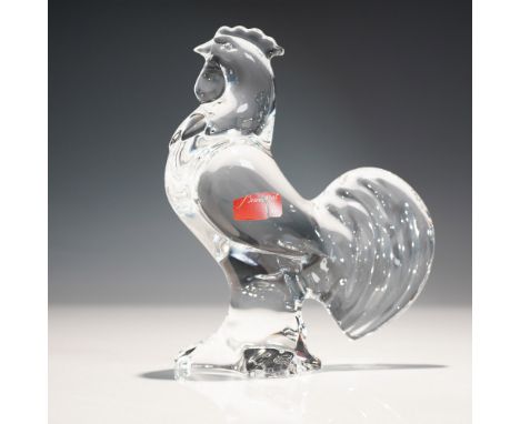 Crafted in clear crystal, the figurine features a stylized design associated with Baccarat's Chinese Zodiac series. The Roost