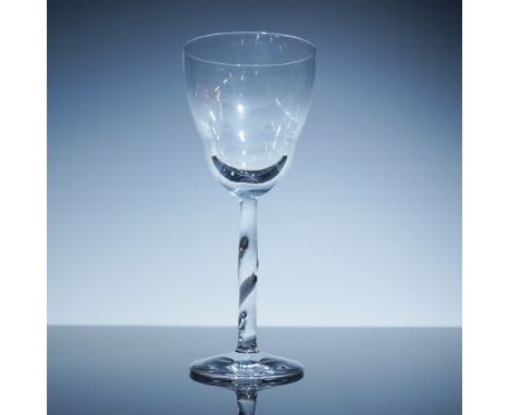 Elegant and refined, this Baccarat crystal water goblet is crafted in the sought-after Stream pattern. Featuring a fluid, twi