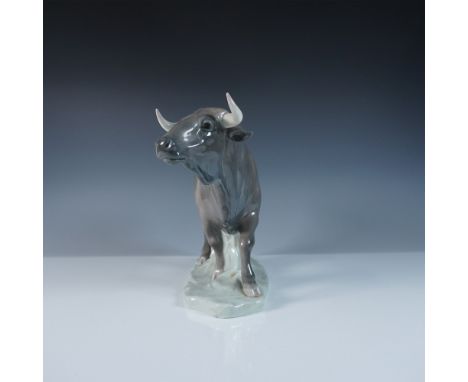 Lladro porcelain figurine titled Bull with Head Up, model number 1001063. This finely crafted sculpture depicts a powerful bu