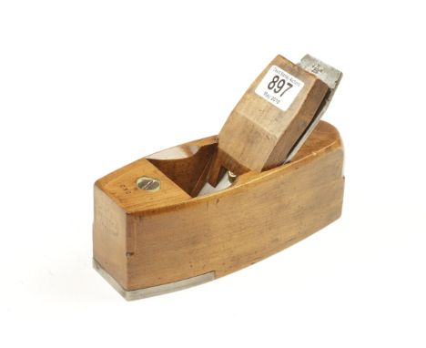 A little used NORRIS No 50 beech smoother with removable steel sole plate G++