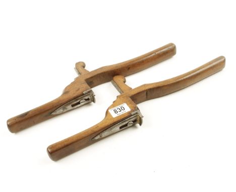 A rare pair of coachbuilders beech L & R pistol routers, a braised repair to one fence o/w G+  
