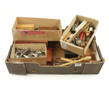 An early comprehensive watchmakers kit to include a Tour-a Pivoter in orig box, boxed brass turn, boxed brass clamp by DE TRE
