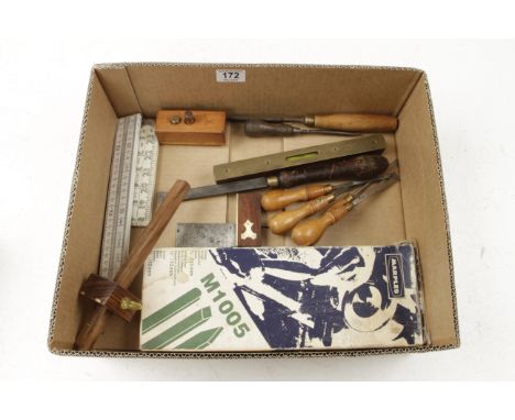 A collection of MARPLES chisels and tools G+ 
