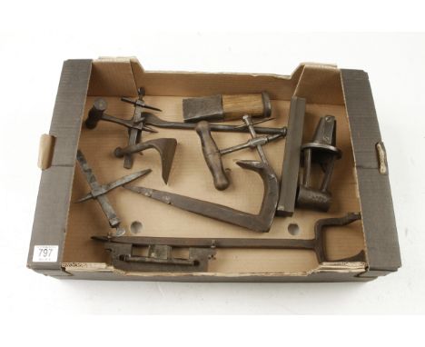 Four coopers tools and quantity of other tools G