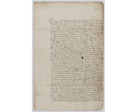 17th century Inquisition.- Nottingham (Charles Howard, second Earl of Nottingham, 1579-1642) Copy of an Inquisition into the 