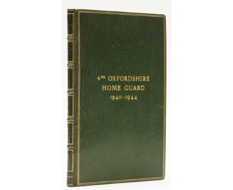 NO RESERVE Military.- Oxfordshire.- Graham (Brigadier-General Cuthbert, compiler) Record of 4th Oxfordshire (Bullingdon) Batt