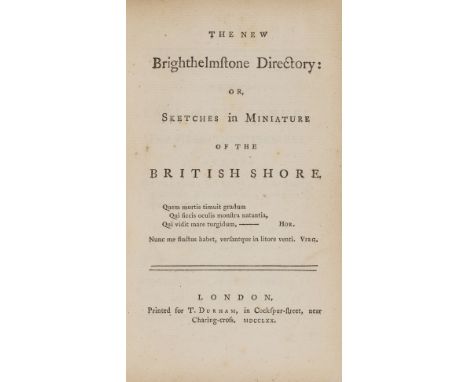 NO RESERVE Poetry.-  Brighton.- The New Brighthelmstone directory: or, Sketches in Miniature of the British shore, first edit