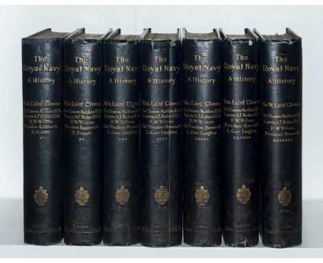 NO RESERVE Clowes (W.L.) and others. The Royal Navy, 7 vol., first edition, plates and maps, ex-library set with some stamps 