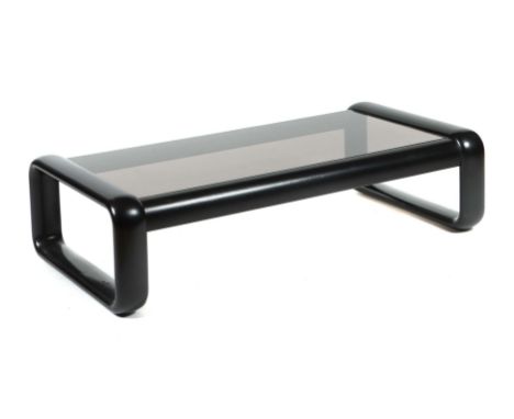 Vogtherr, BurkhardFrankreich 1942 - 2019. Großer Couchtisch "Hombre", Rosenthal Studio Line, 1970er Jahre, schwarz lackiertes