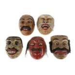Vier Wayang Topeng Masken