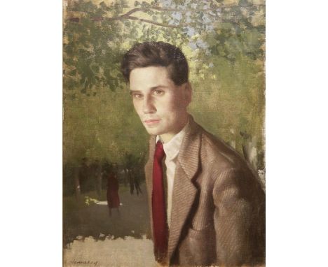 Patrick Hennessy RHA 1915-1980
PORTRAIT OF  A YOUNG MAN
Oil on canvas, 24" x 18" (61 x 46cm), signed.