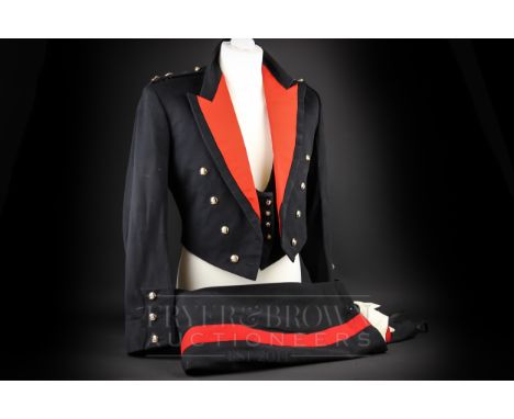 A British Army Royal Artillery dress uniform, Lieutenant Colonel, one pip and crown, jacket, trousers and waistcoat * Provena