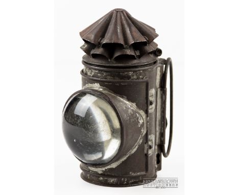 A Herbert &amp; Co. bicycle lamp, with burner, brass plaque to side for Herbert &amp; Co., 16 James St, Haymarket, London W1,