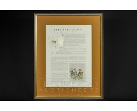 After Toulouse Lautrec - La Belle et la Bete, by Romain Coolus, from La Figaro Illustre, June 1895, lithograph pages, double 