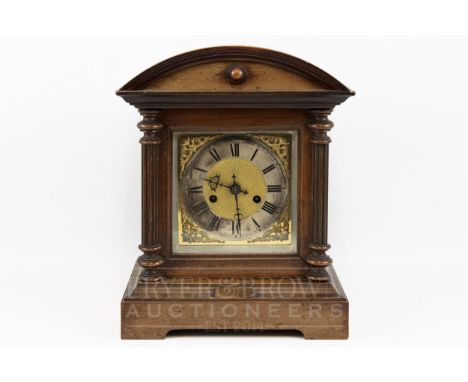 A French oak bracket clock