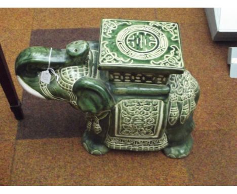 Ceramic elephant jardiniere stand