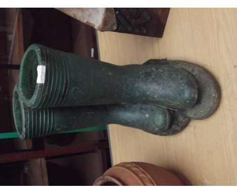 Planter in the form of Wellington boots, very heavy
