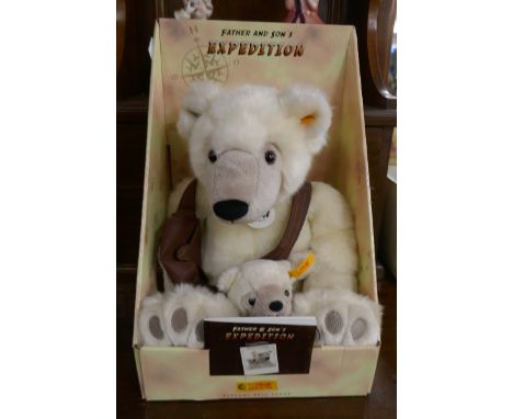 Steiff bear - Father and Sons Expedition in original box 