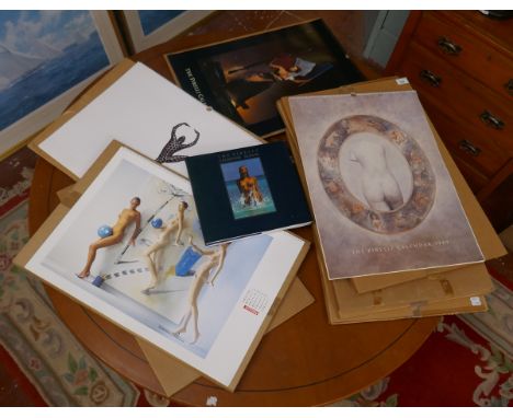 10 Pirelli Calendars - various years together with Pirelli caledar album 