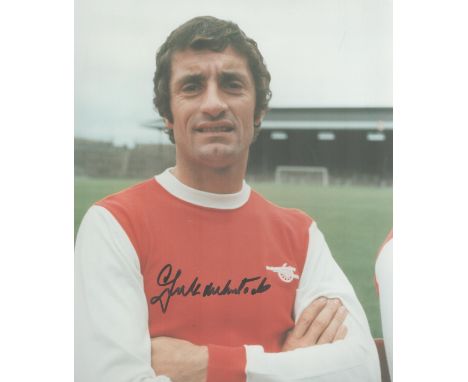 Football Frank McLintock signed 10x8 inch colour photo pictured during his playing days with Arsenal. Good condition. All aut