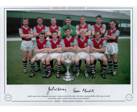Jimmy McIlroy and Trevor Meredith Signed 16 x 12 Coloured Autograph Editions, Limited Edition Print. Good condition. All auto