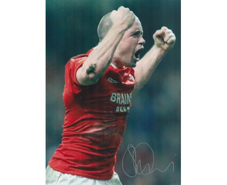 Rugby Shane Williams signed 16x12 colour photo pictured celebrating playing for Wales. Good condition. All autographs come wi