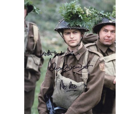 Dads Army 8x10 comedy series photo signed by actor Ian Lavender as Pike. Good condition. All autographs come with a Certifica