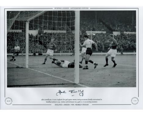 John Connelly Signed 16 x 12 Black and White Autograph Editions, Limited Edition Print. Good condition. All autographs come w