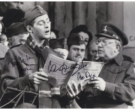 Dad's Army 1970's comedy series 8x10 photo signed by Private Pike actor Ian Lavender. Good condition. All autographs come wit