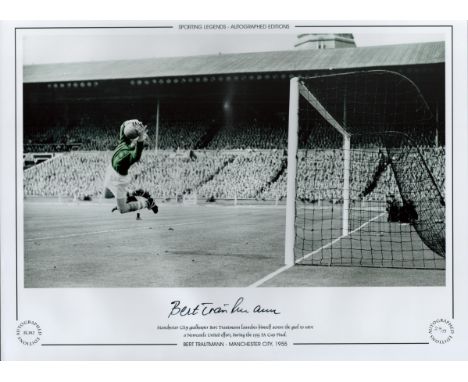 Bert Trautmann Signed 16 x 12 Colourised Autograph Editions, Limited Edition Print. Good condition. All autographs come with 
