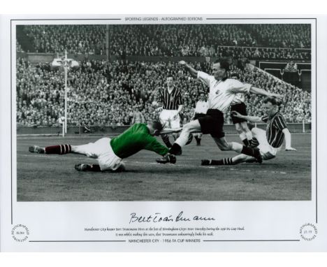 Bert Trautmann Signed 16 x 12 Colourised Autograph Editions, Limited Edition Print. Good condition. All autographs come with 