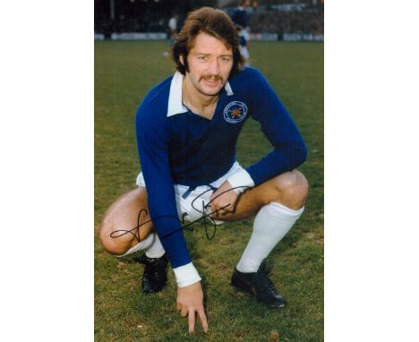 Frank Worthington signed 12x8 colour photo pictured during his playing days with Leicester City. Good condition. All autograp
