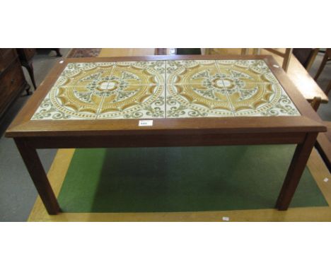 1970's tile top coffee table. 