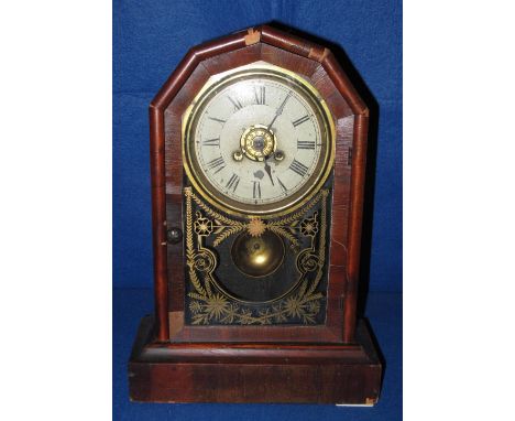 Late 19th Century American two train alarm mantel clock.